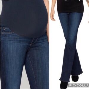 Adriano Goldschmied Secret Fit Belly Maternity Premium Flare Denim Jeans Sz 30